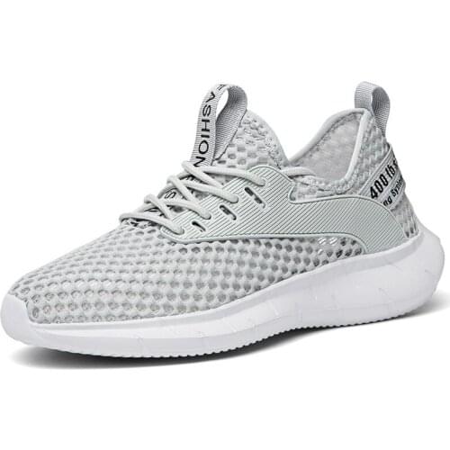 Spring summer cross-border large size 48 mesh mens casual sports shoes breathable ultra-light running hollow mesh shoes H151