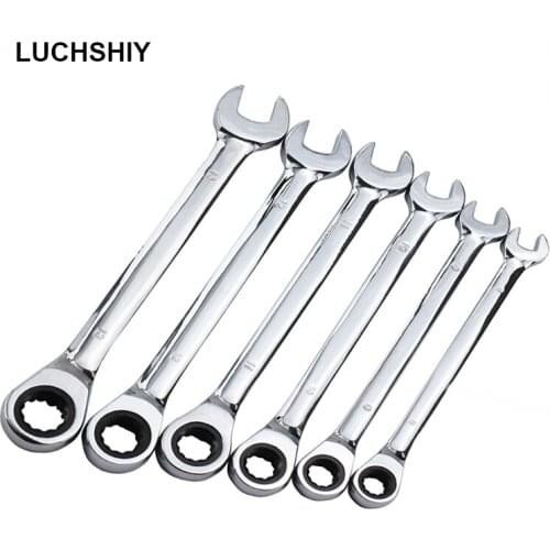 Auto Tool Kit 6PCS 8-13mm Torque Wrench Set Of Keys And Heads Nut Multifunctional Universal Ratchet Spanner Repair Hand Tools