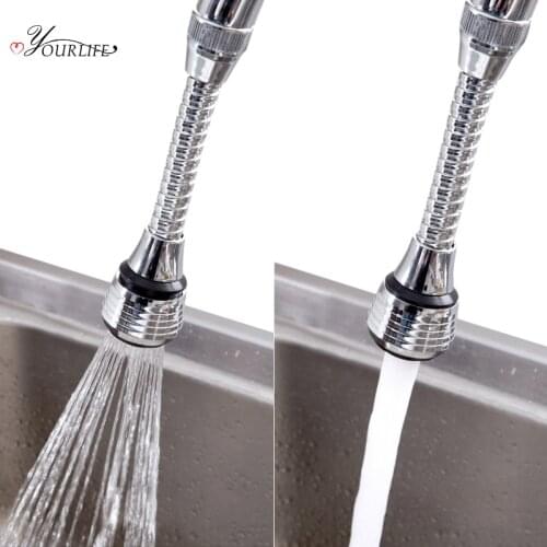 OYOURLIFE 1pc Creative Rotating Faucet Extender Shower Head Tap Filtration Water-Saving Tool Kitchen Bathroom Accessories