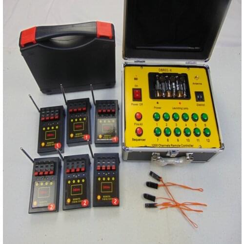 24 Channels fireworks equipment wireless switch 6pcs Receivers 4 Cues remote Stage DMX Stage lingt wedding gift fireworks firing