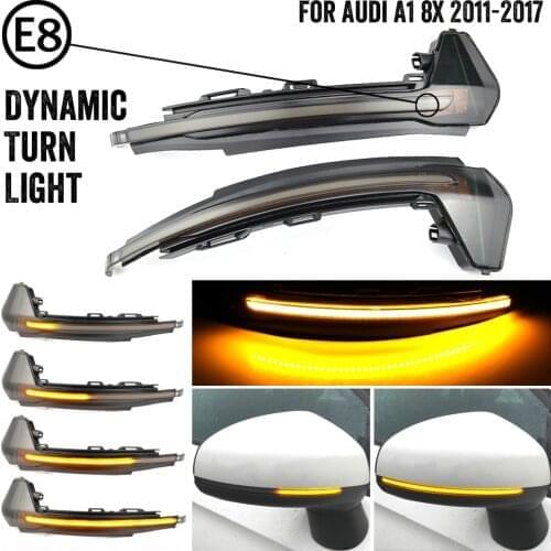 Suitable for Audi A1 8X Sportback Hatchback Dynamic Blinker LED Indicator Side Mirror Turn Light Signal Car Styling Accessories