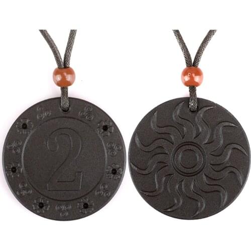 Quantum Pendant Scalar Energy Ion Necklace Energy Ions Health Jewelry Lava Stone Charm Number Pendants for Xmas Birthday Gift