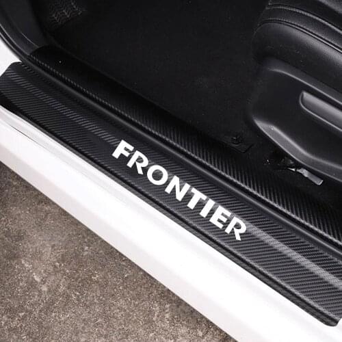 Car Door Sill Car Threshold Pedal Sticker for Nissan Frontier Decoration Carbon Fibre Vinyl Sticker Car Accessories Car-Styling