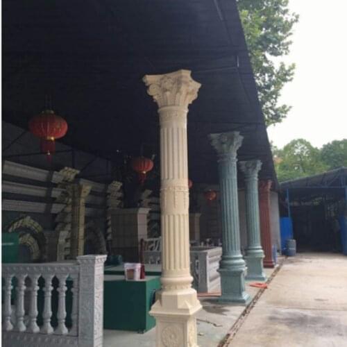 40cm /15.7in ABS Multi Pattern Durable Round Concrete Roman Pillar TOPMold with Beak, Leaves &Plain Embossing