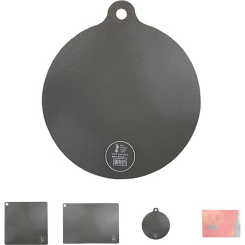 Black Pink Square Round Silicone Thermal Insulation Pad For Induction Cooker, Non-Slip Anti-Fouling Oil-Proof Protection Tools