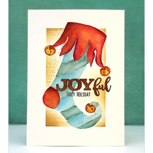 Words Joyful Winter Calm Metal Cutting Dies Silver Stencil For Scrapbooking Album Photo Paper Card Craft NewEmbossing