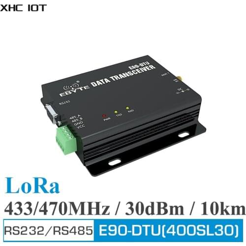 SX1262 SX1268 LoRa Relay 30dBm RS232 RS485 433MHz 470MHz Modbus Receiver E90-DTU(400SL30) LBT RSSI Wireless RF Transceiver