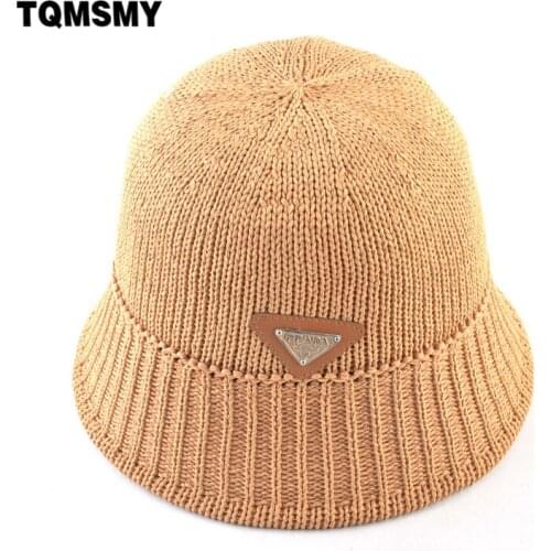 TQMSMY Women Floppy Hats Vintage Knitted Straw Felt Hat Female Winter Sun hat Foldable Sunbonnet Women Fedoras Sun Hat TMC64
