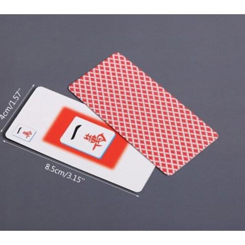 094C Chinese Mahjong Playing Paper Cards Travel Game Pokers Set Accessories for Indoor Outdoor Use Entertainment