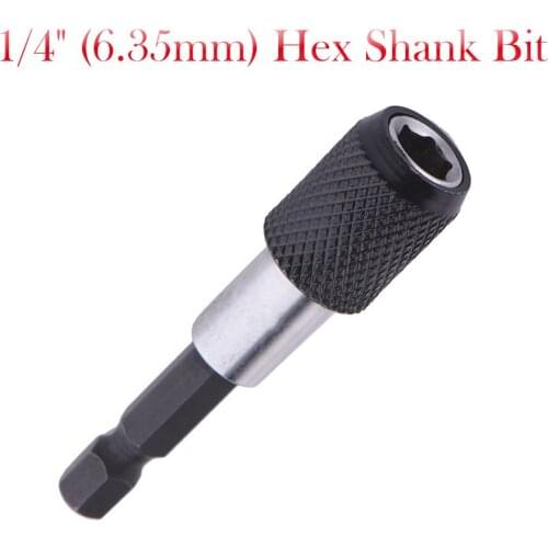 1/4" Hex Shank Quick Release Electric Drill Screw Magnetic 60mm Screwdriver Bit Holder