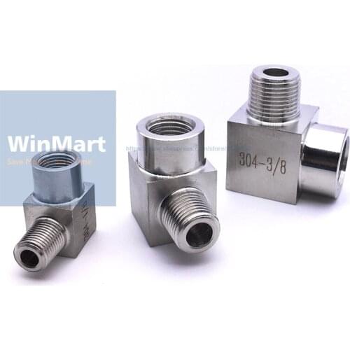 1PC 304 Stainless Steel 1/4" Female To Male Elbow Pipe Fitting Water Gas Oil