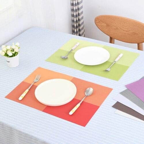 1PCS Rectangular Western Place Mat PVC Place Mat Table Mat Plate Mat Waterproof And Non-skid Bowl Mat