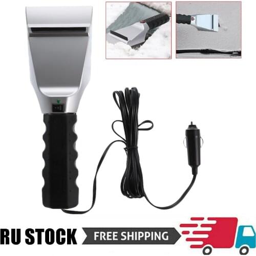 12V Electric Heated Car Ice Scraper Automobiles Winter Car Accessories Snow Removal Shovel Windshield Glass Defrost Clean Tools