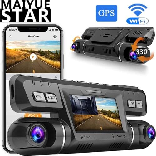 4K Dash Cam Dual 1080P Front and Built-in UHD Car DVR WiFi GPS WDR ADAS Sony Sensor Night Vision Suitable For Cars Trucks Taxis
