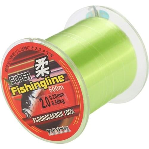 500M Nylon Fishing Line Fluorocarbon Coated Monofilament Fishing Leader Line Strength Freshwater Saltwater Wire pesca