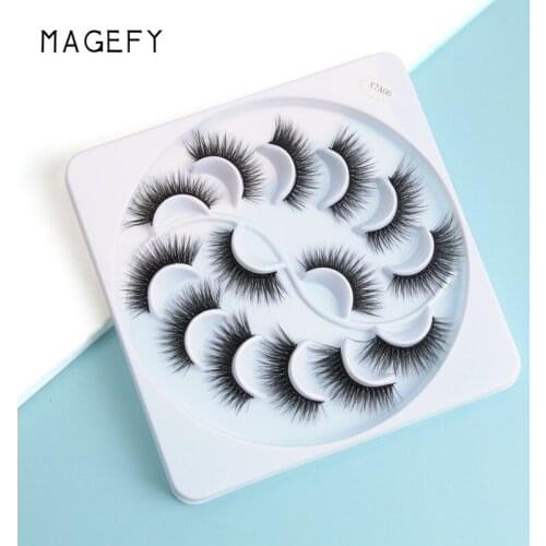 7Pairs Swirl Disc 3D Mink False Eyelashes Natural Long Thick Extension HandMade Eyelash Eyes Makeup Tools Full Strip Eyelashes
