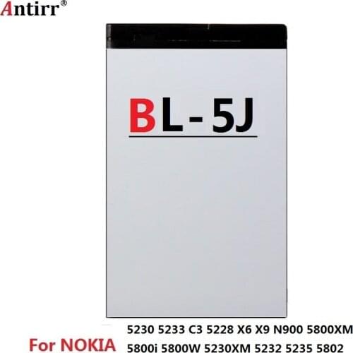 BL-5J BL 5J BL5J Battery For Nokia 5800 Nuron 5230 5233 C3 5228 X6 X9 N900 5800XM 5800i 5800W 5230XM 5232 5235 5802