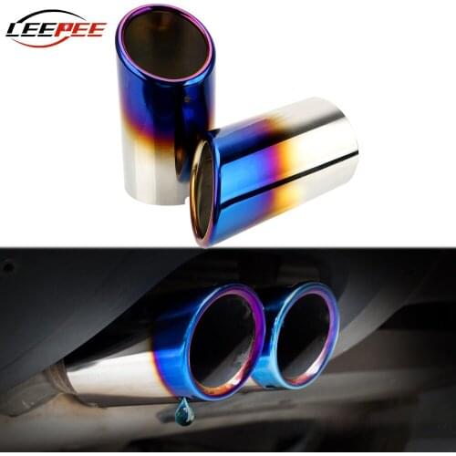 LEEPEE Auto Accessories For Audi A4 B8 A3 A1 Q5 VW Tiguan Volkswagen Passat B7 CC Car Exhaust Pipe Cover Stainless Steel