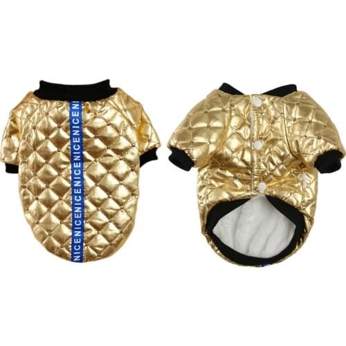 Shiny Bright Dog Clothes Winter Warm Pet Dog Jacket Coat Puppy Chihuahua Clothing for Small Dogs Puppy Yorkshire Outfit XS-XL