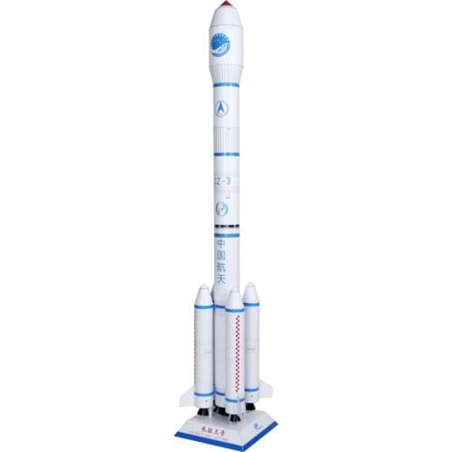 3D Paper Model Long March 3 Rocket Puzzle Student Manual DIY Origami Class Aerospace Science and Technology Toy