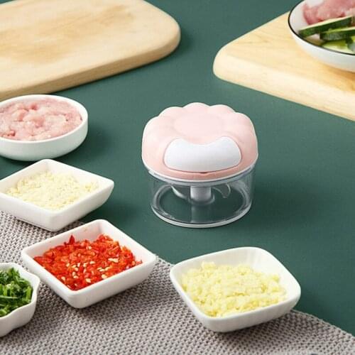 Household Garlic Crusher Mini Manual Garlic Grinder Kitchen Labor Saving Garlic Meat Mincing Tool Ginger Peeling Grater Box