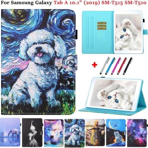 For Samsung Galaxy Tab A 10 1 2019 SM-T510 SM-T515 Case Kawaii Horse Girl Painted Tablet Cover for Samsung Tab A A10 1 Case T510