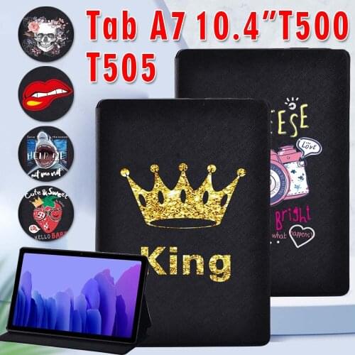 Flip Tablet Case for Samsung Galaxy Tab A7 2020 10.4 Inch SM-T500 SM-T505 Stand Cover Case SM-T500 SM-T505 Protective Case +Pen