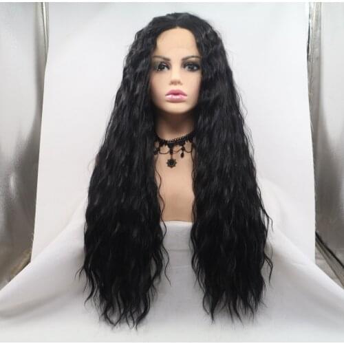 Baicheng Long Loose Wave Synthetic Wigs For Black Women Lace Front Wig With Baby Hair Glueless Heat Resistant Fiber Daily Wig