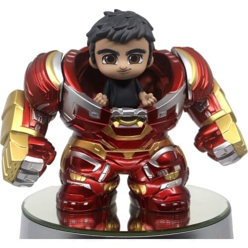 Disney Marvel Legends Avengers Iron Man Action Figure Q Version Hulk Buster Pvc 13cm Figma Movie Model Collection Toys Boy Gift