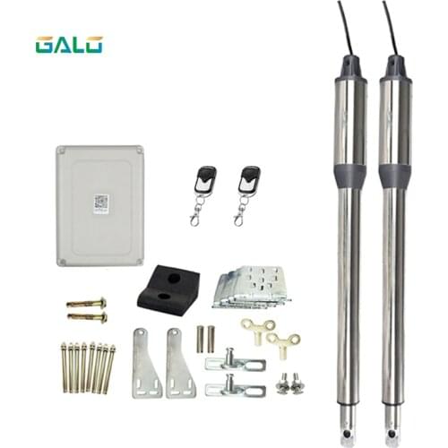 GALO Electronic automatic Swing Gate Opener Motor max single-leaf weight 200kg Dual Arm 2.5m DC 24v motor for butterfly Gate