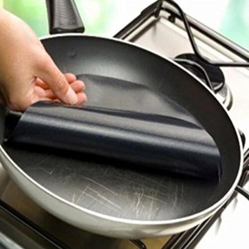 Round Non-stick Baking Mat Round Pan Pad BBQ Cooking Mat Fry Liner Sheet Cooking Pad Kitchen Tools High Temperature Resistance