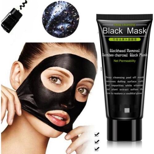 60g Black Head Remover Nose Black Mask Face Care Mud Acne Treatments Peel Off Mask Pore Strip Peel Mask Oil Control Skin Care