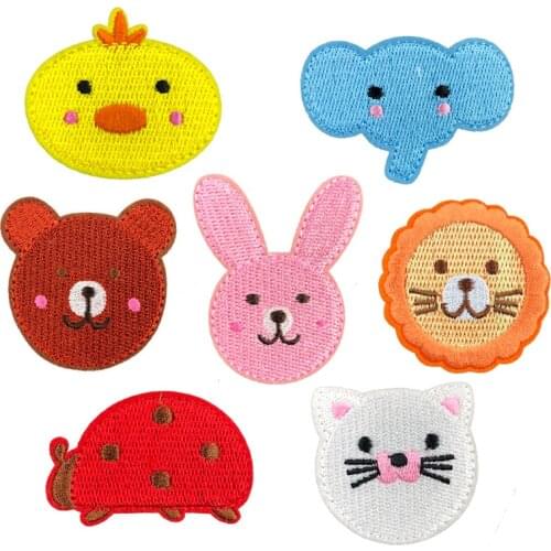 Cute Anime Cartoon Kids Jacket Embroidery Iron on Patches for Clothing Backpacks Fabric Sew on Cat Embroidered Patch Appliques