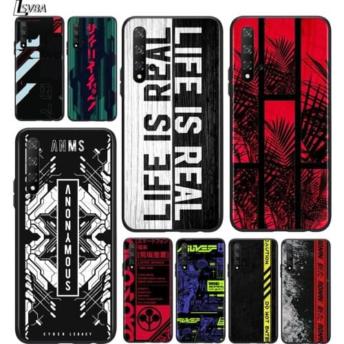 Trend Fashion Logo For Huawei Honor 10 20 30 10i 20i 30i 10X V20 V30 20S 30S 30i X10 Pro Plus Black Silicone Phone Case