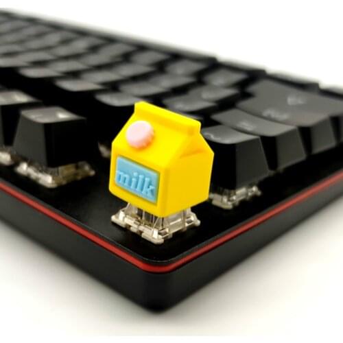 Milk Box Design Resin Keycaps For Cherry Mx Gateron Kailh Box TTC Switch Mechanical Keyboard Green Yellow Pink Blue Key Cap