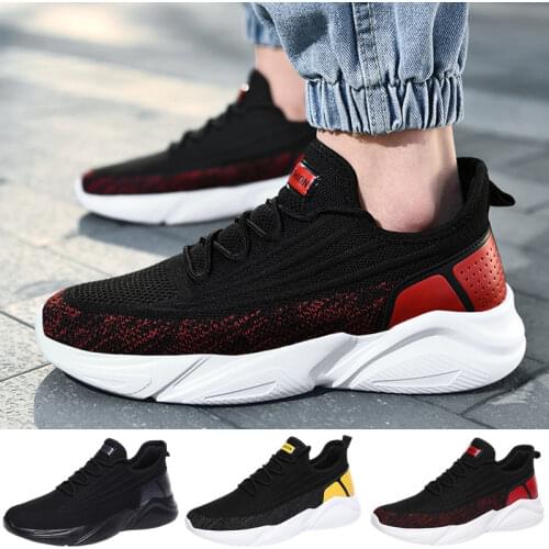 Mens Running Shoes Outdoor Black Sneakers Trendy Flexible Jogging Footwear Breathable Male Sneakers
