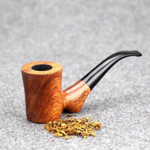 New Cylinder Smoking Pipe 9mm Filter Rose Wood Pipe with 10 tools Handmade Tobacco Pipe Smoking Accessory