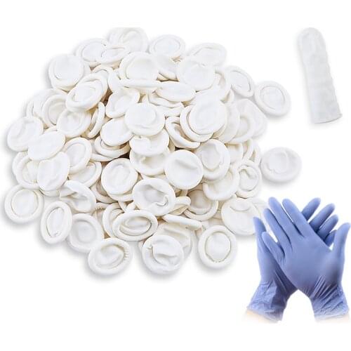 Disposable Latex Finger Cots Medium Anti Static Rubber Fingertip Protective Finger Cots for Epoxy Resin Handmade Jewelry DIY