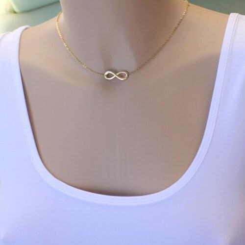 Present 2018 2018 New Arrival eight Eternal Love Lucky Pendant Infinity symbol Sweater Chain Necklace Fashion Jewelry Gift