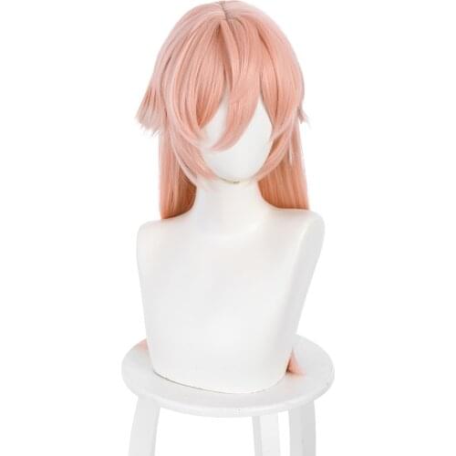 Game Genshin Impact Yan Fei Cosplay Wig 60cm Long Heat Resistant Synthetic Hair Party Wigs