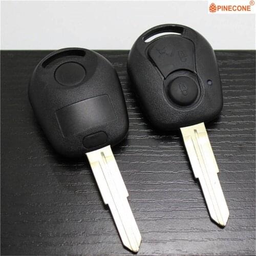 PINECONE Key Case for Ssangyong Actyon Rexton Kyron Chairman Car Key Fob 2 Buttons Replace Blank Blade Key Shell Cover