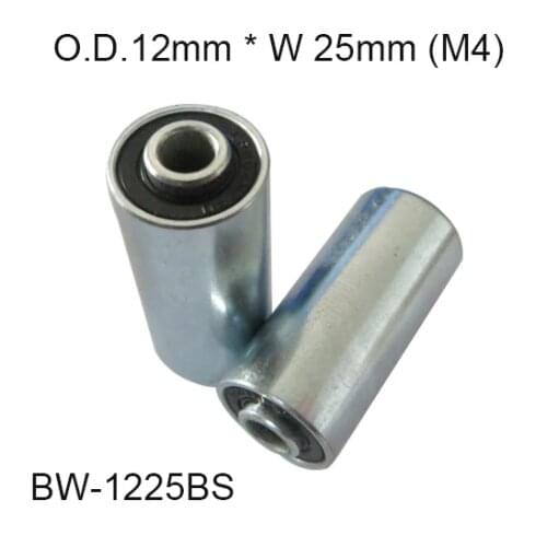 Cutting metal wheel O.D. 12mm * Width 25mm with shaft hole M4 lathing wheel flexible conveyor wheels skate wheels BW-1225BS