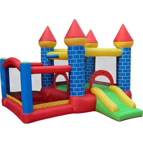 Garden Yard Inflatable Bouncer Trampoline Children Jump Bed Kids Bouncy Toy Castle Oxford Cloth 420D Air Blower
