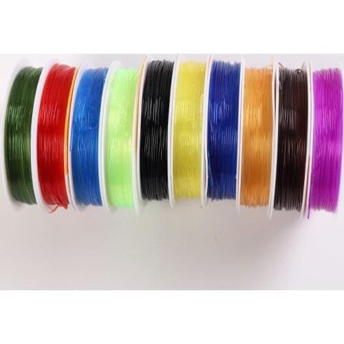 10pcs 6meters/roll 0.8mm Diameter Jewelry Cord Elastic Bracelet Rope Crystal Beading Cords for DIY Jewelry Bracelet Making