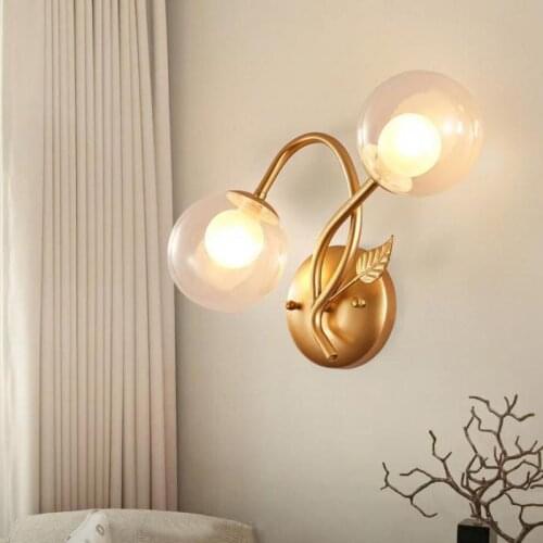 Glass Molecular Bedside LED Wall Lamp Bedroom Walkway Background Wall Hotel Wall Light Luminarias De Interior Lighting