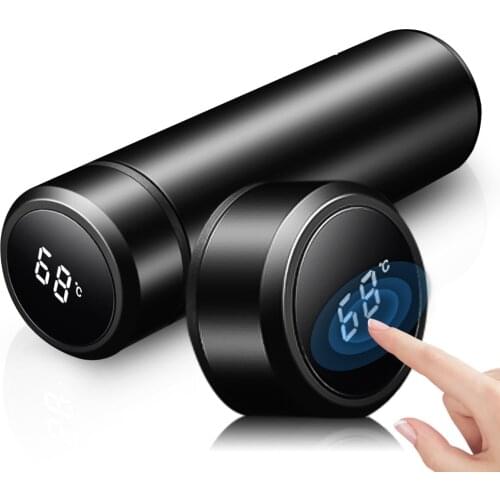 500ml Thermos Water Bottle Smart LED Temperature Display Stainless Steel Vacuum Flask Mug Coffee Mug Travel Sport Portable Cup