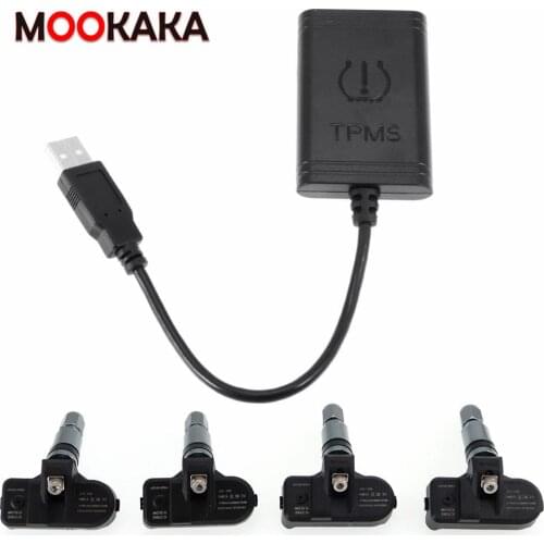 TPMS for Android CAR DVD Player GPS Navigation Car Tire Pressure Monitoring System with 4 Internal Tyre Sensors USB Interface