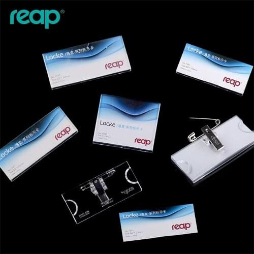 High 10pcs/lot Quality Clear Acrylic Diy Badge Holder Staff Tag Name Plates Safepin for Employee Hotel Retail Stores