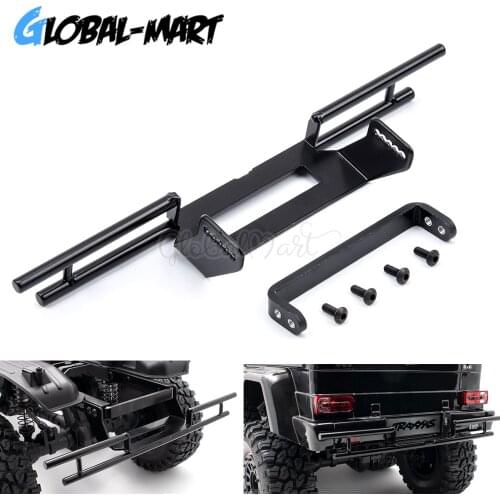 High Quality Racing CNC Alloy Rear Bumper with Frame Bracket Accessories for RC Crawler Car Traxxas 6x6 4x4 TRX6 TRX4 G63 G500