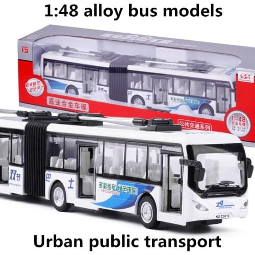 1:48 alloy bus models, pull back & flashing & musical, urban public transport, metal diecasts, toy vehicles, free shipping